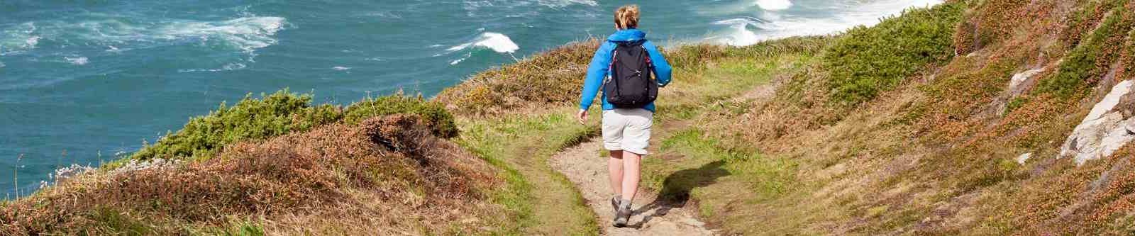 Walker on a coastal path