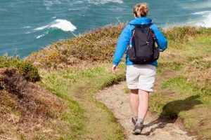 Walker on a coastal path