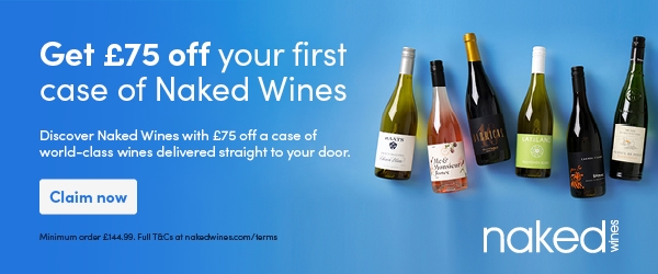 Voucher for £75 off the first case of Naked Wines