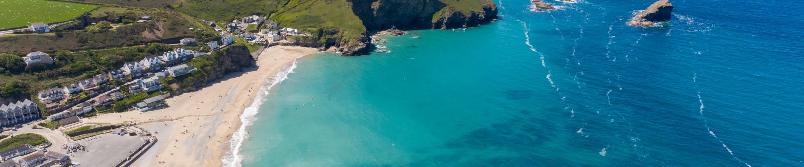 Portreath Beach from the air