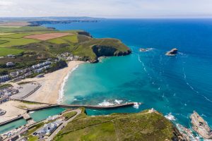 Portreath Beach from the air