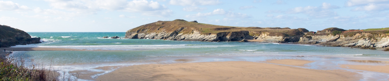 Porth Beach and Trevelgue Head