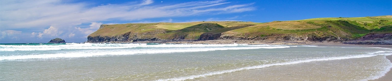 Polzeath beach and waves