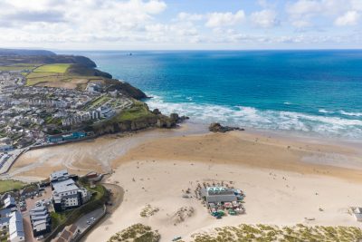 Perranporth Beach aerial shot