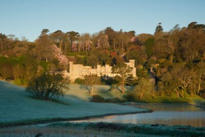 Sunrise at Caerhays Castle