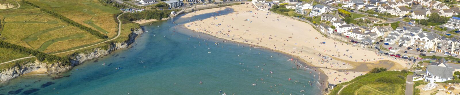 Porth Beach aerial photograph