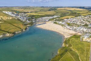 Porth Beach aerial photograph