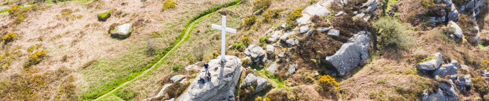 Aerial shot of Carn Brae