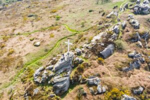 Aerial shot of Carn Brae