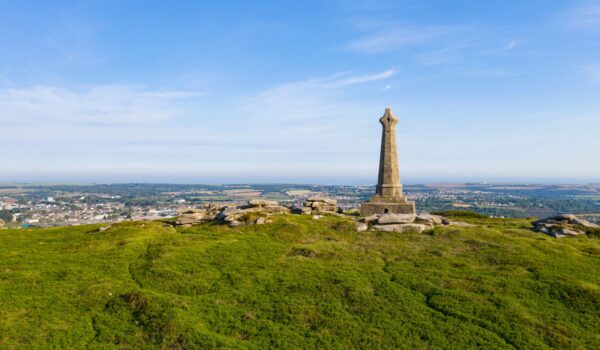 Aerial Photograph of Carn Brea, Redruth, Cornwall